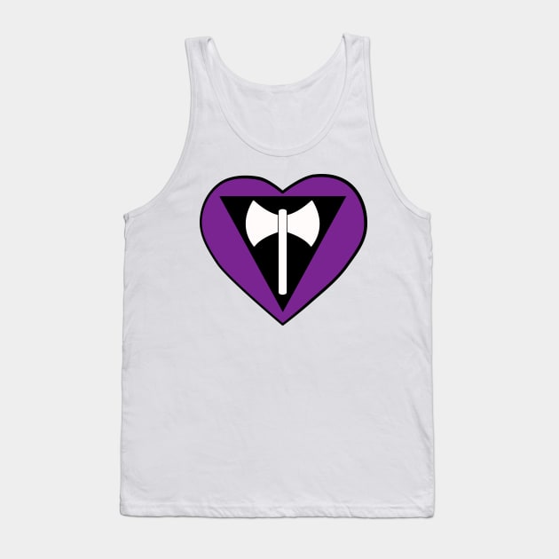 Pride Flag Heart Lesbian Tank Top by VanumChan